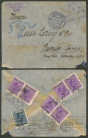YUGOSLAVIA: 28/OC/1933 Susak - Argentina, Airmail Cover With Attractive Postage Of Overprinted Stamps On Back, With Some - Otros & Sin Clasificación