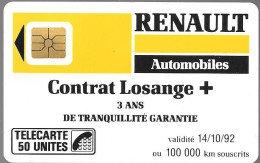 CARTE-PUCE-PRIVEE-D-50U-D148-So2-RENAULT AUTO--R°Mat-5160 Ex-V°N°Pe2554-Utilisé-TBE - Privées