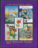 B3955i Hungary Philately Flora Fauna Space Cooperation CSCE Organization Flag S/S MNH - Cranes And Other Gruiformes