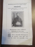 Image Religieuse/Priére Pour Demander La Glorification Du Serviteur De Dieu/Henri VERJUS/Nouvelle Guinée/1915  IMP168 - Religion &  Esoterik