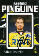 Autogramm Eishockey AK Allan Rourke Krefeld Pinguine 09-10 Black Wings Linz ERC Ingolstadt Edmonton Oilers Mississauga - Sports D'hiver