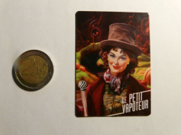 MAGNET PUBLICITAIRE - PIN-UP DANDY CHAPEAU CANNE -  LPV LE PETIT VAPOTEUR PINUP SEXY FEMME AIMANT - Pubblicitari