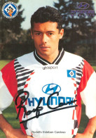 AK Rodolfo Esteban Cardoso Hamburger SV 96-97 HSV Hamburg SC Freiburg SV Werder Bremen FC 08 Homburg-Saar AFA Argeninien - Autogramme