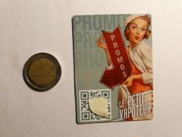 MAGNET PUBLICITAIRE - PIN-UP PROMOS QR CODE - LPV LE PETIT VAPOTEUR PINUP SEXY FEMME AIMANT - Publicidad