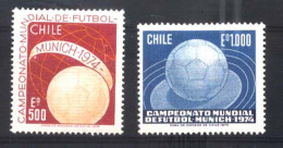 #9023 CHILE 1974 FOOTBALL SOCCER WORLD CUP MUNICH SET YV 415-6 MNH - 1974 – West-Duitsland