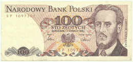 POLAND - 100 Zlotych - 1986 - Pick 143.e - Série SP - Narodowy Bank Polski - Polonia