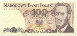 POLAND - 100 Zlotych - 1986 - Pick 143.e - Série SP - Narodowy Bank Polski - Pologne