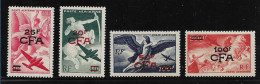 Réunion 1949 P.A N°45/48** Série Mythologique. Cote 98€ - Luchtpost