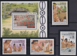 F-EX47589 TURKS & CAICOS MNH 1990 INDIAN ARCHEOLOGY PICTOGRAM DISCOVERY COLUMBUS.  - Cristoforo Colombo