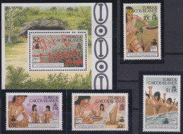 F-EX47589 TURKS & CAICOS MNH 1990 INDIAN ARCHEOLOGY PICTOGRAM DISCOVERY COLUMBUS.  - Christoph Kolumbus