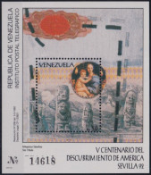 F-EX47592 VENEZUELA MNH 1992 DISCOVERY COLUMBUS COLON ARCHEOLOGY IDOLS.  - Cristóbal Colón