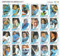 #9168 URUGUAY 2011 FOOTBALL SOCCER COPA AMERICA WINNERS MINISHEET YV 2489-512MNH - Unused Stamps