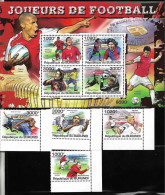 #9083 BURUNDI 2011 FOOTBALL SOCCER PLAYERS MS+S/SHEET YV 1285-8 BL 172 MNH - Unused Stamps