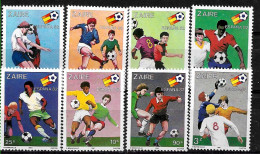 #9081 ZAIRE 1981 FOOTBALL SOCCER WORLD CUP SPAIN 82  YV 1043-50 MNH - Altri - Africa