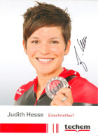 Autogramm AK Eisschnellläuferin Judith Hesse Dannhauer Eissportclub Erfurt ESC Olympia DDR Ice Speed Skating Schaatsen - Autografi