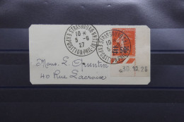 FRANCE - N° 225 Semeuse + Coin Daté Sur Fragment Avec Cachet De L'Exposition De Strasbourg De 1927 - Pas Courant - A 939 - Cartas & Documentos