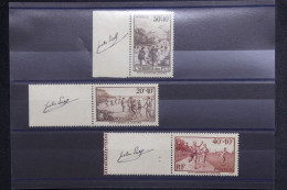 FRANCE - N° 345 à 347 * Signés Par Le Graveur André SPITZ Sur Bord De Feuille - Rare - A 940 - Unused Stamps