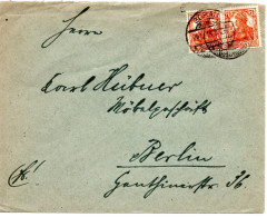 61719 - Deutsches Reich - 1918 - 2@7,5Pfg Germania A Bf SORAU -> Berlin - Covers & Documents