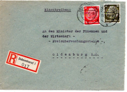 61739 - Deutsches Reich - 1941 - 30Pfg Hindenburg MiF A R-Bf DELMENHORST -> OLDENBURG - Covers & Documents