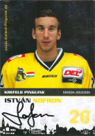 Autogramm Eishockey AK Istvan Sofron Krefeld Pinguine 13-14 KEV MJSZ Miercurea Ciuc EC KAC Klagenfurt VSV Székesfehérvár - Invierno