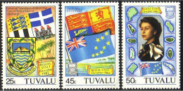 892 Tuvalu Cartes Maps Drapeaux Flags MNH ** Neuf SC (TUV-19) - Islands