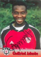 AK Godfried Aduobe SSV Reutlingen 05 00-01 Young Boys Bern Karlsruher SC Hansa Rostock SpVgg Greuther Fürth Ghana GFA - Autographes