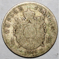 GADOURY 463 - 1 FRANC 1866 A TYPE NAPOLEON III Tête Laurée - TB - KM 806.2 - 1 Franc