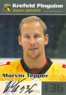 AK Marvin Tepper Krefeld Pinguine 11-12 Iserlohn Roosters Crimmitschau Dresdner Eislöwen Saale Bulls Halle Bremerhaven - Wintersport