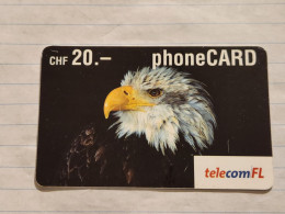 LIECHTENSTEIN-(LI-28B)-BALD EAGLE-(86)(440-428-7564-0584)(20CHF)-(02/05)(40423860)-tirage-100.000-used Card - Liechtenstein