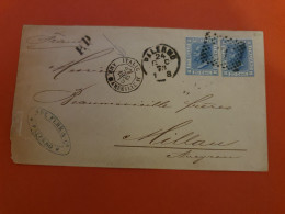 Italie -  Enveloppe De Palermo Pour La France En 1875 Via Marseille - Càd D'entré Par Marseille - J 248 - Marcofilía