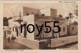 Colonie Italiane Colonia Italiana Libia Tripoli Misurata Zliten Scuola Italo Araba Veduta Edificio (f.piccolo) - Libya