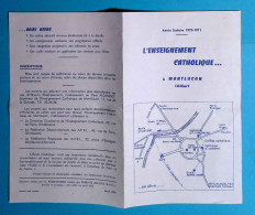 Publicité 4 Pages, 1970, L'Enseignement Catholique à Montluçon, Allier, Frais Fr 1.70 E - Advertising