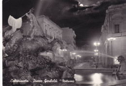 Cartolina Caltanissetta - Piazza Garibaldi - Notturno - Caltanissetta