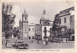 Cartolina Campofranco ( Caltanissetta ) Chiesa Madre E Piazza Francesco Crispi - Caltanissetta