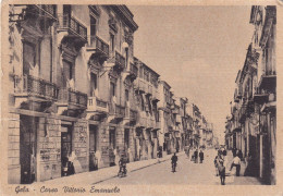 Cartolina Gela ( Caltanissetta ) Corso Vittorio Emanuele - Caltanissetta