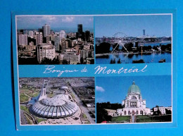Cp, CANADA, QUEBEC, MONTREAL, Multi Vues, Voyagée, Bonjour De Montréal, City Sights Postcards - Montreal
