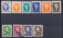 IRAN 10 Timbres Oblitérés XVI-4 Le Shah D'Iran Mohamed Reza Pahlavi - Iran