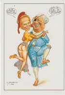 Illust. E. Mustacchi. 1989 . J.M. LE PEN (en Tenue L.XVI Dansant Avec La Marianne (Christine OCKRENT)  à Moitié Nue) - Satirische