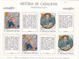 HOJITA  HISTORIA  DE CATALUNYA   BARNAFIL 78 - Commemorative Panes