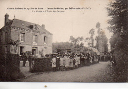 Bellencombre Orival-St-Hellier Très Animée Mairie Ecoles Des Garçons Cycliste - Bellencombre