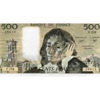 FAY 71/28 - 500 FRANCS PASCAL - 06/01/1983 - V.178 - PICK 156 - TTB+ - 500 F 1968-1993 ''Pascal''