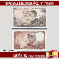 C2486# España 1965. 100 Pts. Estado Español. Varias Series (XF) P-150a.2 - 100 Peseten