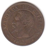 NAPOLEON III  - 2 Centimes   1855 MA  Ancre - 2 Centimes