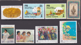 Nations Unies N.Y. 1988 YT 512 à 514 Et 517 à 520 Et 527 Neufs - Unused Stamps