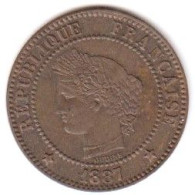 CERES  - 2 Centimes   1887 A - 2 Centimes