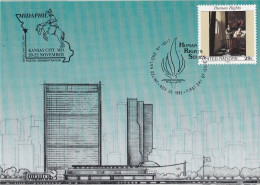 Nations Unies N.Y. 1992 YT 620 Carte Postale Oblitéré 1er Jour - Cartoline Maximum