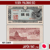 C2487# Japón 1947. 10 Sen. Palomas (UNC) P-84 - Japon