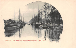 24. 211 :  BRUXELLES. CANAL DE WILLEBROECK ET ALLEE VERTE. PENICHE - Non Classés