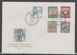 Suisse FDC 1967 786-90 Dr Theodor Kocher Chirurgien Bergers Christ Samaritaine Rois Mages Saint-Joseph - FDC