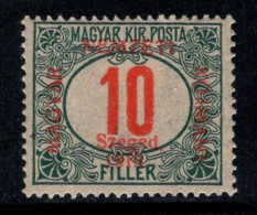 Hongrie 1919 Mi. 3 Neuf * MH 100% Signé Szeged, Nemzeti, 10 F - Szeged